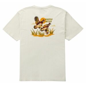 Marsh Wear Mens Heritage Quail SS Med Cotton Short Sleeve Logo Graphic NWT